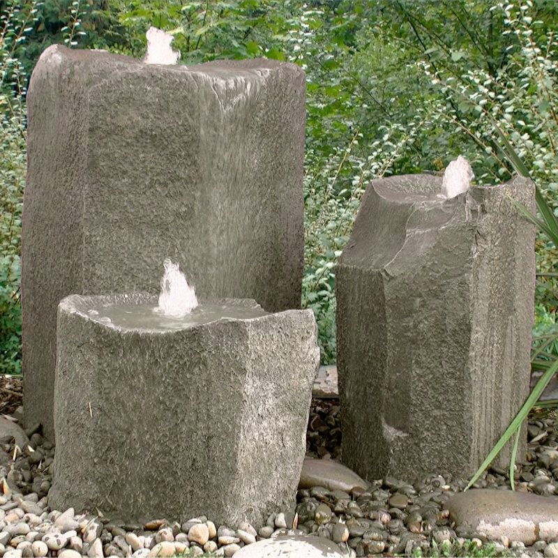 LiquidArtFountains Glass Fiber Reinforced Concrete Basalt Rock Bird